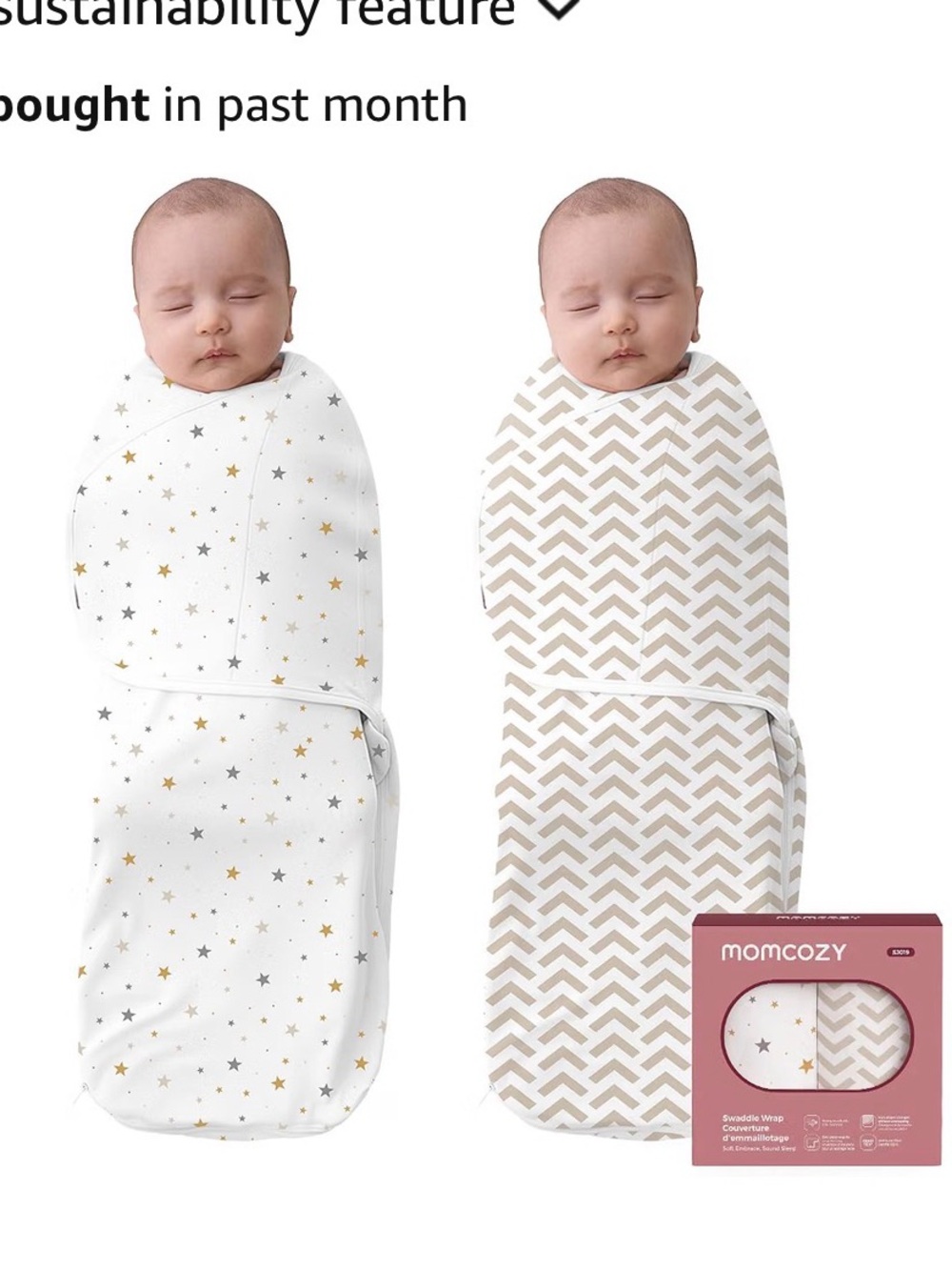Momcozy Newborn Swaddle Sack- 2 pack
